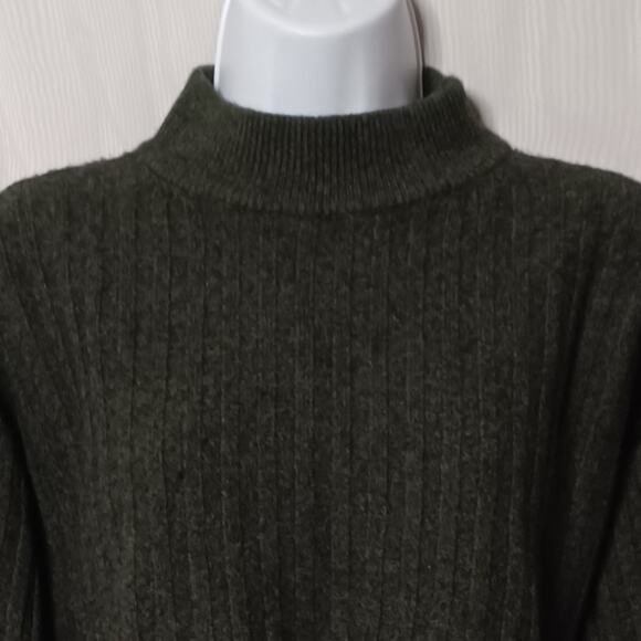 Madewell Levi Rib Mockneck Wool Blend Pullover Sweater. L - Picture 5 of 10